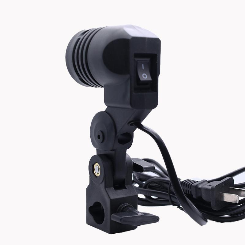 Photography Lighting Tool - Czarny kabel 1.8M z gniazdem E27,