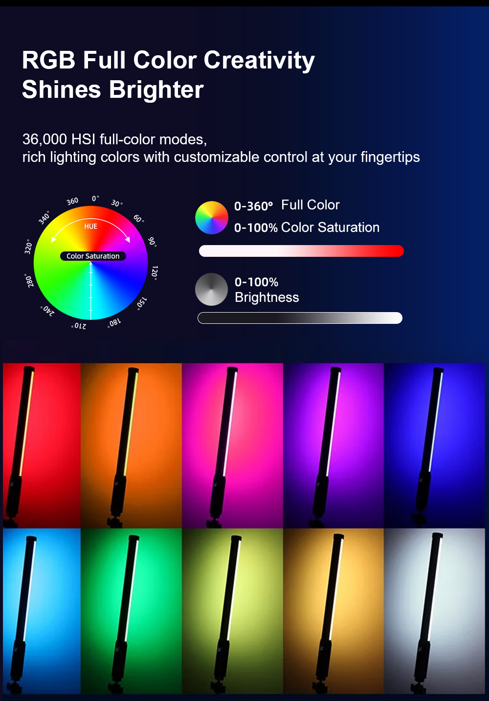 LUXCEO P300 RGB Tube 5W 380LM  – Photography Lighting Youtube recenzja i cena