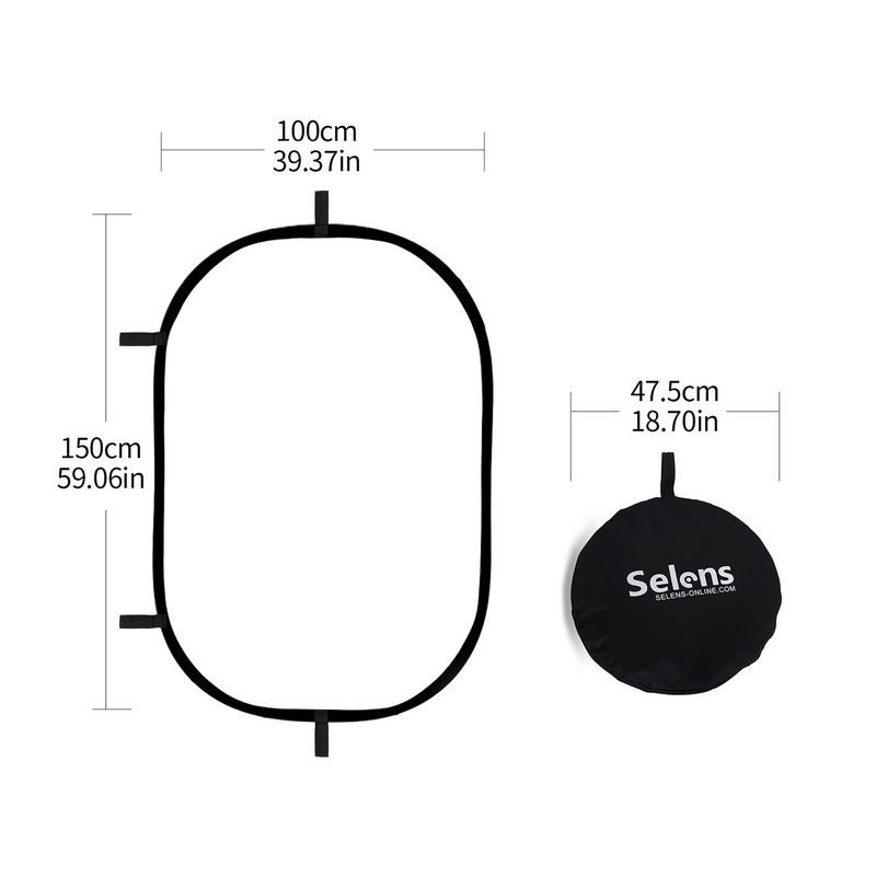 100X150CM składany owalny odbł – Photography Lighting Bag recenzja i cena